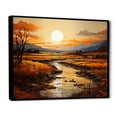 thumbnail image 2 of Designart "Fields During The Golden Hour" Countryside Floater Framed Wall Decor, 2 of 5
