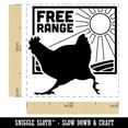 thumbnail image 2 of Free Range Chicken Running Self-Inking Rubber Stamp Ink Stamper - Fuchsia Ink - Small 1 Inch, 2 of 7