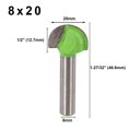 thumbnail image 4 of 1 Pce Boule de Tige 8Mm Embout de Nez Rond Coque Cnc Noyau 8X20, 4 of 9