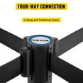 thumbnail image 5 of VEVOR Crowd Control Stanchion, Set of 8 Pieces Stanchion Set, Stanchion Set with 6.6 ft/2 m Black Retractable Belt, Black Crowd Control Barrier w/Concrete and Metal Base – Easy Connect Assembly, 5 of 9