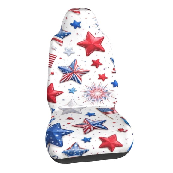 Fourth Of July Patriotic Stars And Stripes Car Seat Covers Stretch Car Seat Protectors Universal Fit
