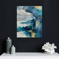 thumbnail image 5 of Nawypu  Blue and Gold Abstract Canvas Wall Art, Modern Blue Wall Art Decor for Bedroom Bathroom,, 5 of 5