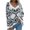 White, variant on Fesfesfes Women Sweaters Casual Long Sleeve Loose V-neck Rhombus Pattern Sweater Pullover