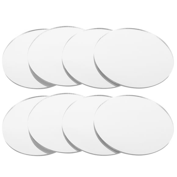 8 láminas de espejo acrílico redondas para maquillaje, repuesto para espejo de tocador