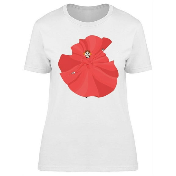 Dead Mexican Girl Dancing T-Shirt Women -Image by Shutterstock, Female 3X-Large