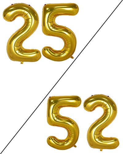 ZOOYOO Gold 30 Foil Mylar Number Balloons for 30th Birthday Party Decoration Supplies,30th Anniversary,40 Inch.