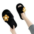 thumbnail image 3 of Vedolay Women's Slippers Winter Slip Comfort Outdoor/Indoor House Slippers Black,37, 3 of 5
