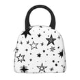 thumbnail image 3 of YFYANG Portable Waterproof Insulated Lunch Bag, Cartoon Star Doodle Reusable Cooler Bag / Picnic Bag for Adults Teens, 3 of 9