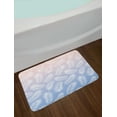 thumbnail image 2 of Ombre Bath Mat, Summer Tropic Fan Palm Leaves on Background, Plush Bathroom Decor Mat with Non Slip Backing, 29.5" X 17.5", Blush Ceil Blue, by Ambesonne, 2 of 2