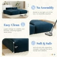 thumbnail image 5 of BISHE 90.0" Oversized Modular Sectional Sofa, Fully Compressed Foam-Filled Sofa Bed with 2 PC Free Combination, Elderly-Friendly Design, No Assembly Required, for Living Room, Dark Blue, 5 of 8