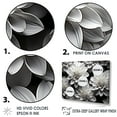 thumbnail image 3 of Designart "Essential Beauty In Black And White Mums I" Mums Floater Framed Wall Art Prints, 3 of 5