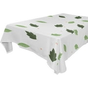 SKYSONIC 60"x108" Square Tablecloth with Blown Leaves Prints, Anti-Wrinkle and Smooth Table Cloth for Kitchen/Home Party Decoration