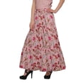 thumbnail image 4 of Moomaya Printed Long Skirt For Women Wrap Style Plus Size 3 Tier Maxi Skirt, 4 of 6