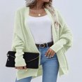thumbnail image 2 of JINMGG V Neck Sweaters for Women Fall Winter Clearance,Women's Fashion and Winter Leisure Long Sleeved Solid Color Knitted Cardigan Sweater Women, 2 of 5