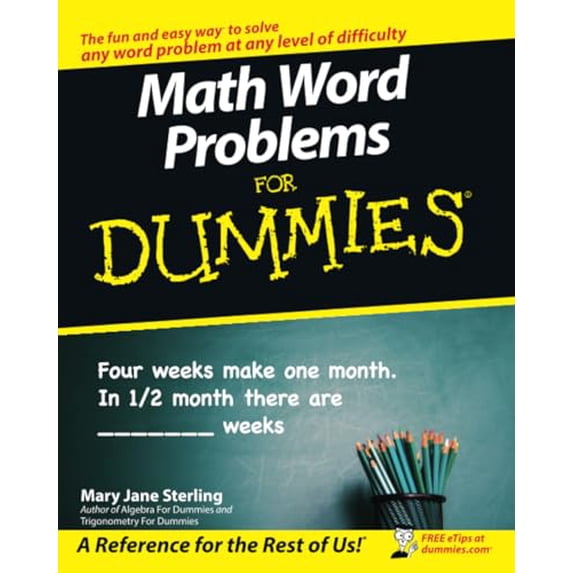 Pre-Owned Math Word Problems for Dummies (Paperback) 0470146605 9780470146606
