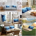 thumbnail image 6 of Watercolor Outdoor Pillow Covers Pack of 2 Splicing Mystery Decoration Waterproof Throw Pillow Covers Decorative Cushion Cases for Patio Garden Tent Balcony Couch 20x12 inch, 6 of 8