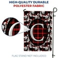 thumbnail image 4 of America Forever Elegant Red And Black Plaid Monogram C Garden Flag, 12.5 x 18 inch Double Sided, Buffalo Plaid Initial Flag, Floral Tartan Banner, Personalized Fall Winter Decor, Letter C Yard Flag, 4 of 5