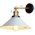 thumbnail image 5 of Lámpara de techo industrial ajustable con forma de sombrero, bombilla E27, perfecta para sala de estar, pasillo, bar, color blanco, 26 cm de diámetro, 5 of 5