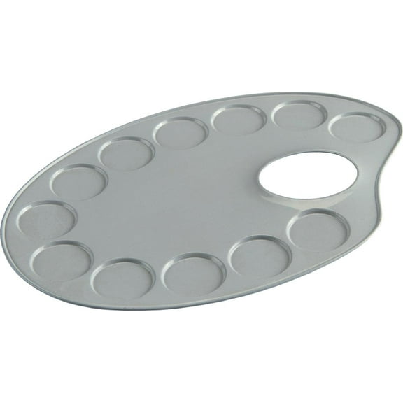 Metalen palet, ovaal, 18,5 x 13 cm