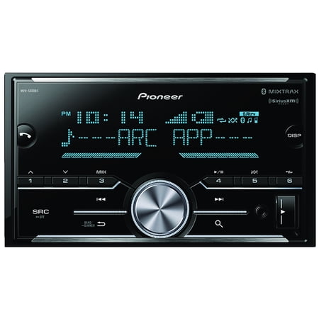 Pioneer MVH-S600BS Double-DIN In-Dash Car Stereo Digital Media Receiver with Bluetooth, SiriusXM Ready & 3 Pairs Of High-Volt RCA Preamp