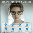 thumbnail image 2 of HBMYN Ai Smart Glasses,Bluetooth Glasses for Women Men,Translator Device 116 Languages,Blue Light Filter&Polarized Uv Protection Lenses, 2 of 7