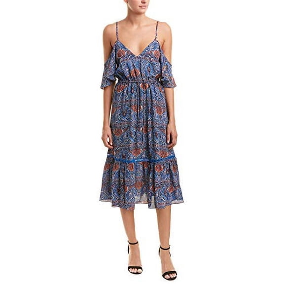 Jack by BB Dakota Women's Marrakeh Express Printed CDC Dress, True Blue, Size XS