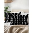 thumbnail image 3 of Outdoor Pillows Waterproof, Black Arrows Bedding Throw Pillows with Insert for Couch Sofa Bed, Modern Abstract Art Ethnic Tribal 12x20 Inch Pillowcases Decorative Camping Patio Pillow Set of 1, 3 of 8