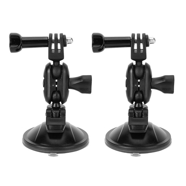 Soporte de ventosa para grabadora de vídeo de conducción, giratorio de 360 grados, 65mm, GPS, cabezal de horquilla, 2 uds.