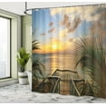 thumbnail image 5 of Ambesonne Tropical Shower Curtain, Palms Sunset Scenery, 69"Wx75"L, Multicolor, 5 of 5