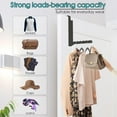 thumbnail image 5 of Over Door Hooks Hanger,Foldable Over Door Drying Laundry Hooks for Hanging Clothes 6 Groves Over Door Towel Racks for Clothes,Coat, Behind Back of Door Bathroom, Bag and Robe 2Pcs(White), 5 of 5