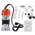 thumbnail image 1 of Qiilu Electric Trimmer,110V 30000R/MIN Electric Hand Trimmer Wood Laminator Router Tool Set (US plug), Electric Wood Trimmer, 1 of 8
