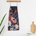 thumbnail image 5 of Naloa 1Pack Adjustable Bib Apron Waterdrop Resistant Cooking Kitchen Aprons for Women Men Chef, Colorful Flower Peacock Print, 5 of 5