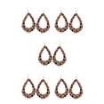 thumbnail image 1 of Pendientes de gota de agua Sonducket 1 par estampado de leopardo, 1 of 6