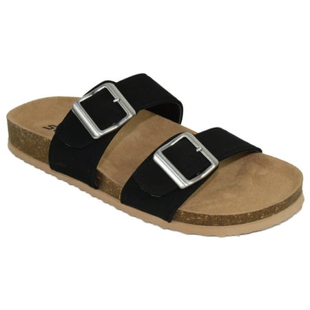 

Soda Shoes Women Jesus Sandals Footbed Double Strap Functional Buckles Gladiator DUNYA-S Black 6