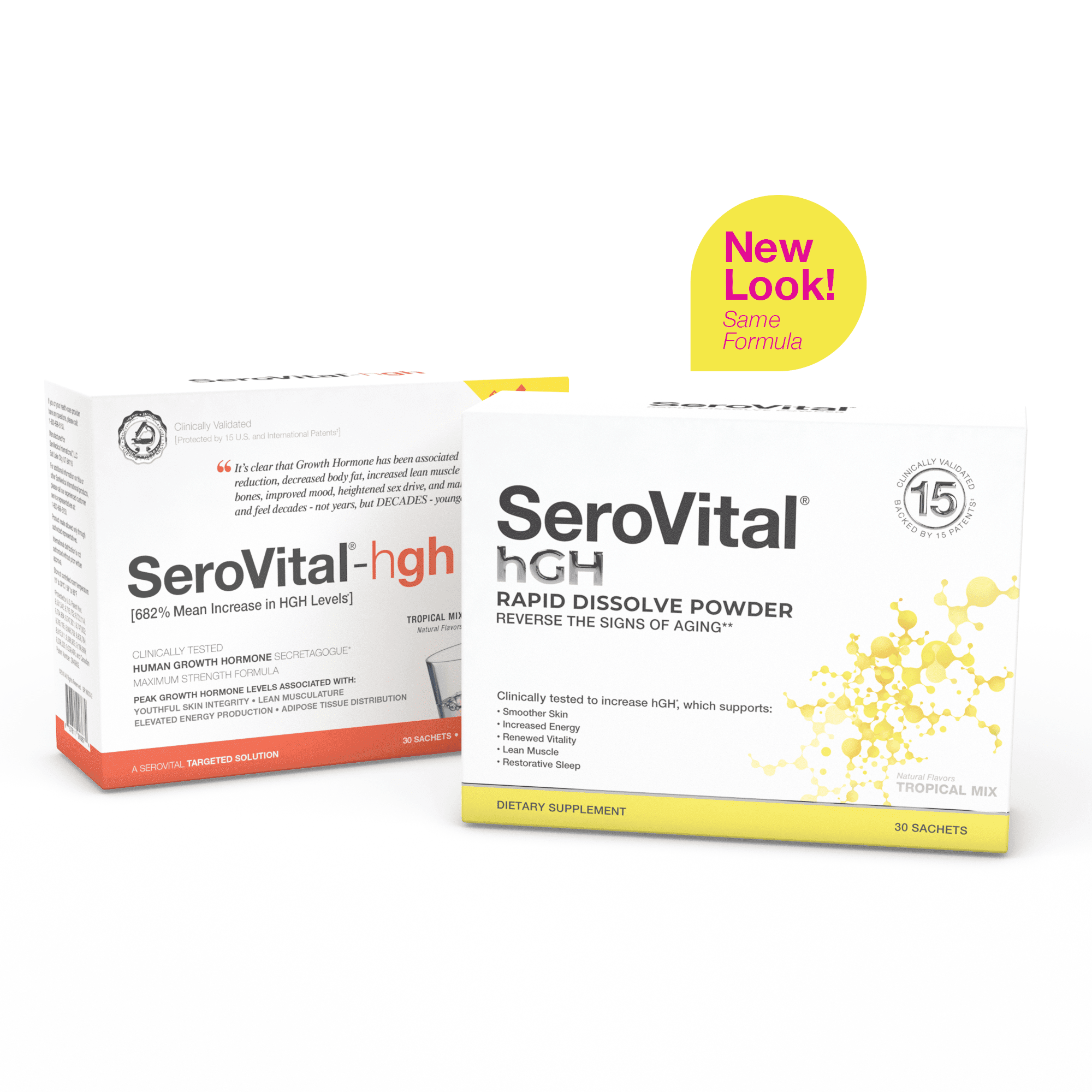 SeroVital HGH Rapid Dissolve Powder Tropical Mix 30 Sachets 4 g