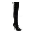 thumbnail image 2 of 5" Heel, 1/2" Hidden PF, Wide Width/Shaft, Thigh High Boot - Blk Str. Pu, 8, 2 of 2