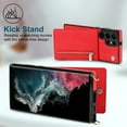 thumbnail image 3 of for Samsung Galaxy S21 Ultra Wallet Case with Card Holder, Crossbody Lanyard Wrist Strap PU Leather Case with Magnetic Clasp Kickstand, Zipper Coin Pocket Back Flip Folio Cover for Women,Red, 3 of 11