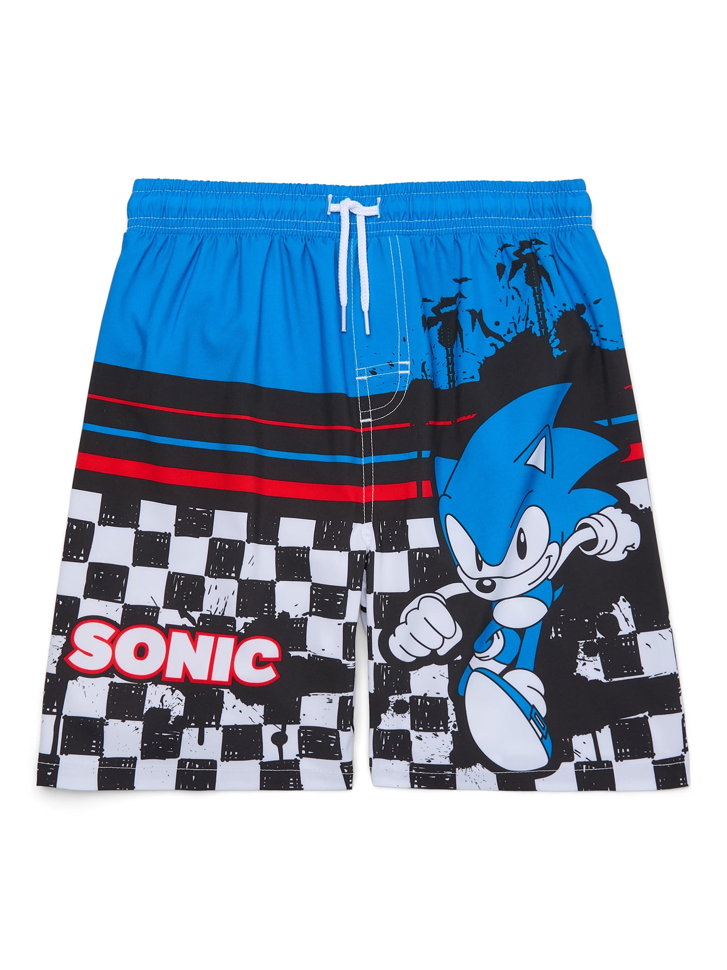 Maillot De Bain Garçon Sonic The Hedgehog – Short De Bain Enfant Sonic Tailles 4-10 Ans