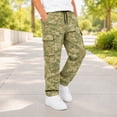 thumbnail image 2 of Curuila Child Boys Cargo Pants Elastic Waistband Camouflage Print Straight Leg Pants For Boys Loose Fit Fashionable Joggers Trousers Size 5-6 Years, 2 of 5