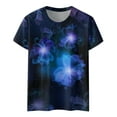 thumbnail image 4 of WEAIXIMIUNG T-Shirts T-Shirts Graphiques Femme Femmes Décontracté Mode Motif Imprimé Manches Courtes Col Rond T-Shirt Haut, 4 of 4