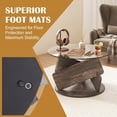 thumbnail image 5 of 32" Round Coffee Table with Tempered Glass Top & Fashion Wood Base, Modern Center Table for Living Room,Gray, 5 of 8