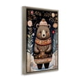 thumbnail image 4 of Stupell Industries Winter Woodland Bear Animals & Insects Painting Brown Floater Framed Art Print Wall Art, 17 x 25, 4 of 10