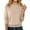 Beige, variant on Women's Classic Crewneck Sweater, Long Sleeve Loose Fit Pullover, Soft Woven Top with Jacquard Design, Fall Winter 2025 Casual Sweater Beige XXL