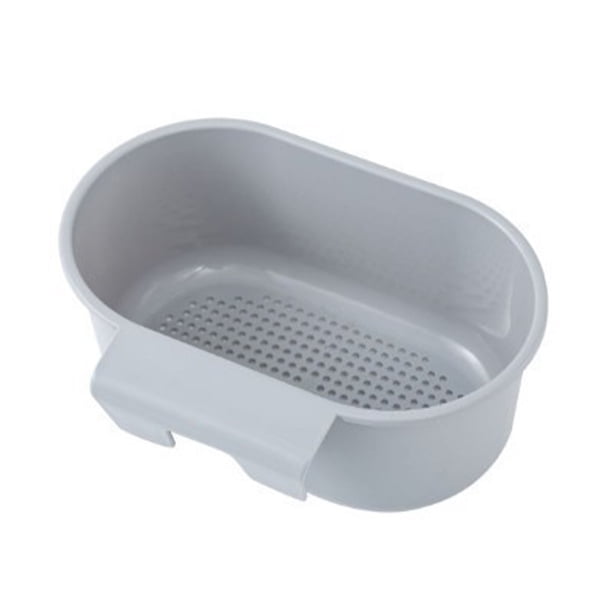 Inteprter Drenaje eficiente y recolección de residuos, filtro de fregadero de cocina, colador de drenaje de fregadero de cocina ordenado Organizadores de utensilios de cocina gris