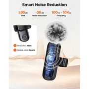PQRQP Wireless Microphone for iPhone Android–2 Pack Lavalier Mic for Video Recording, USB-C Plug & Play, High-Fidelity Audio