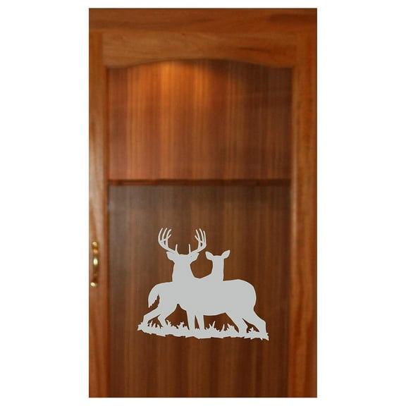 Doe Hunting Gun Cabinet Etched Glass Decal Vinyl Sticker