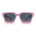 thumbnail image 4 of Womens Mod Pop Color Beveled Thick Horn Rim Plastic Fashion Sunglasses Pink - Black, 4 of 8