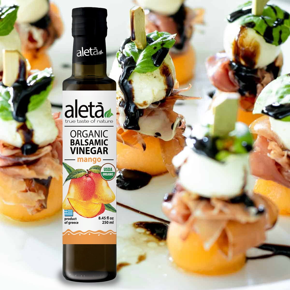 Aleta Farms Organic Mango Balsamic Vinegar, aged, 8.45 fl oz