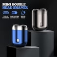 thumbnail image 3 of Mini Rasoir Électrique à Double Tête, Nouveau Mini Rasoir de Poche 2026, Rasoirs Rechargeables Étanches pour Maison, Voiture et Voyage (Argent), 3 of 6