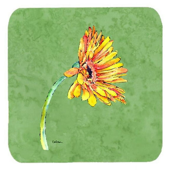 Gerber Daisy Orange Foam Coasters, Set Of 4